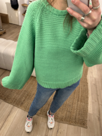 Knitted pull Azzurro - green