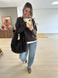 V-pull Azzurro - dark brown