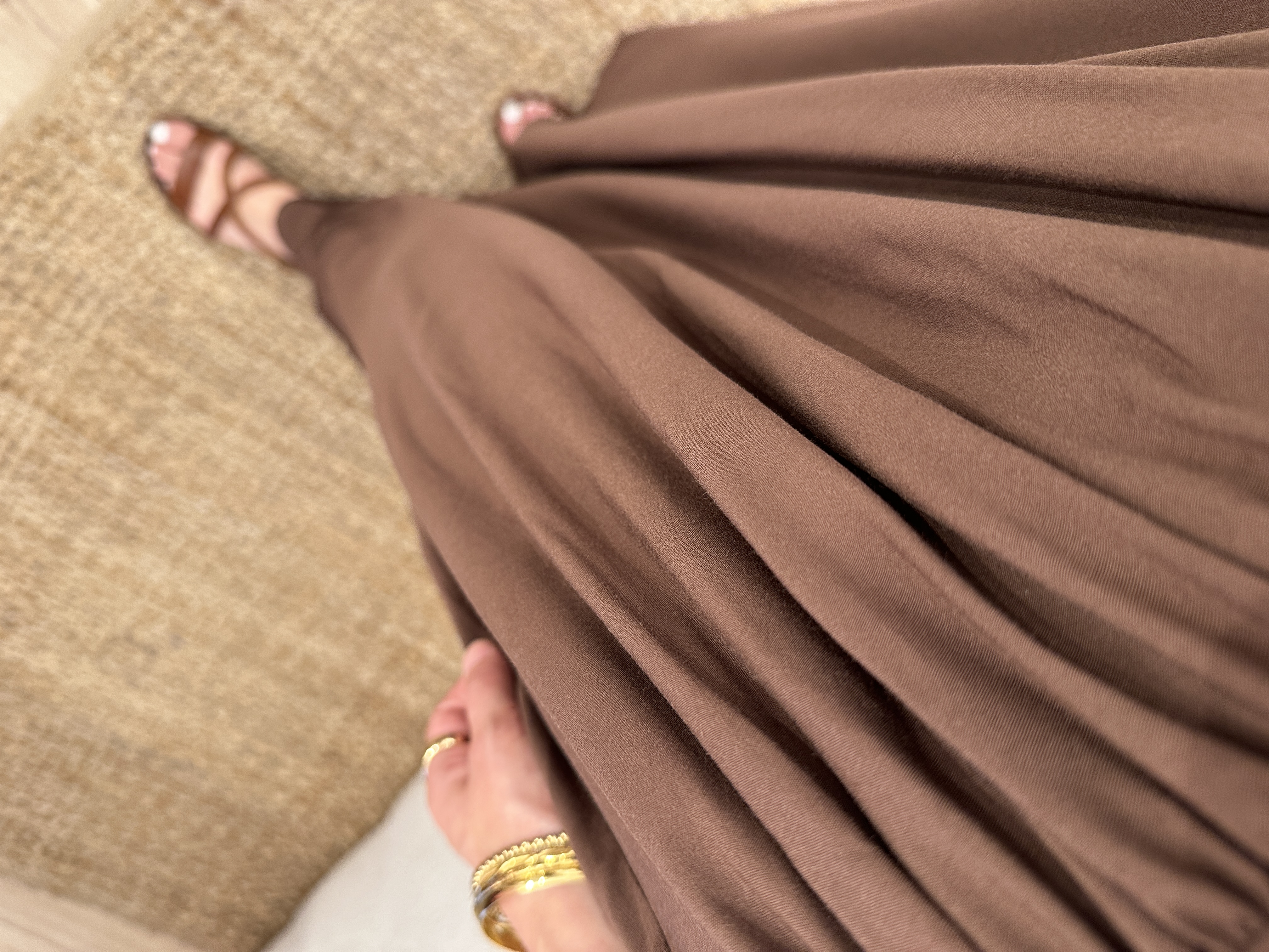 Female maxi dress Azzurro - dark brown