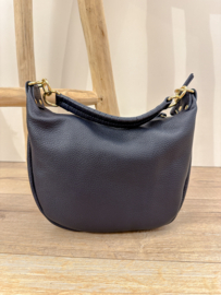 Leather chique bag - dark blue