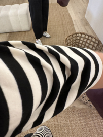Stripe wide shortsleeve Azzurro - black