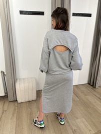 Jog open back pull Azzurro - grey