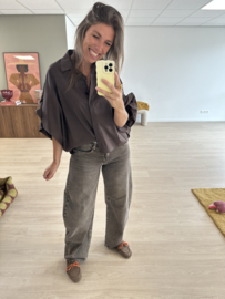 Balloon jeans Queen Hearts - brown