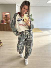 Camouflage jogger - army green