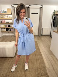 Basic pocket dress Azzurro - blue light