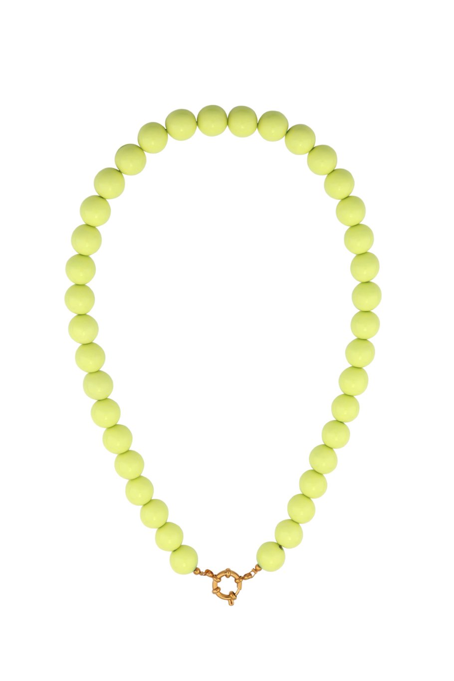 Colored bead necklace - green