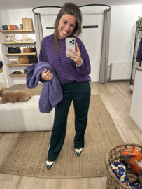 Stripe sweater pull Azzurro - purple/dark green