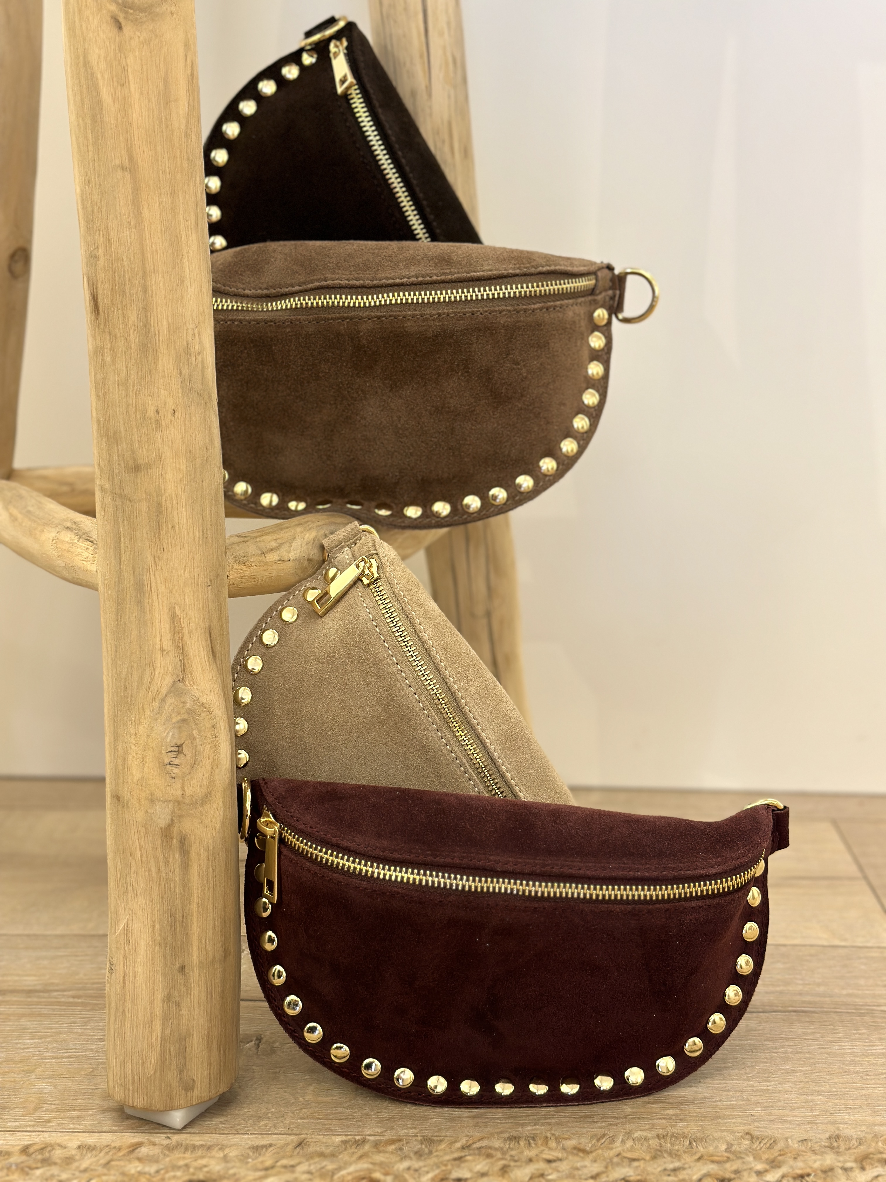 Suède debby bag - dark brown