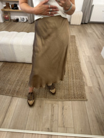 Satinlook skirt - camel