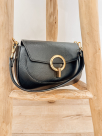 Leather chique bag - black