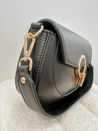 Leather chique bag - black
