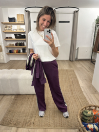 Stripe pants Azzurro - purple