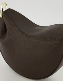 Leather cookie bag - dark brown