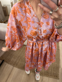 Print butterfly dress Azzurro - lila