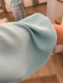 Basic V-blouse Azzurro - aqua
