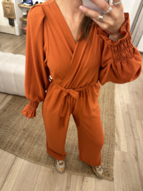 Basic smog jumpsuit Azzurro - rust brown