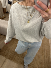 Soft butterfly longsleeve Azzurro - grey