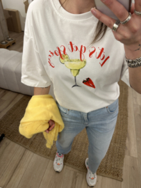 Spicy tee Azzurro - white