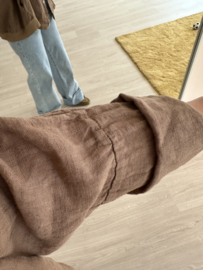 Linen blouse jacket - camel