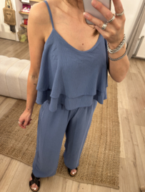 Ruffle jumpsuit Azzurro - blue