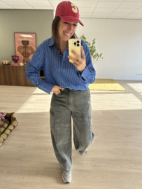 Stripe blouse Azzurro - blue/red