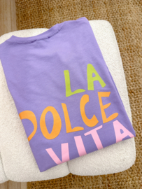 Print longsleeve Azzurro - lila