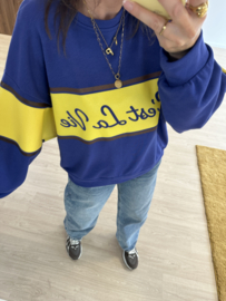 La vie sweater - cobalt/yellow