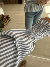 Stripe smog blouse top Azzurro - blue light