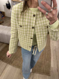 Tweed jacket Azzurro - lime light