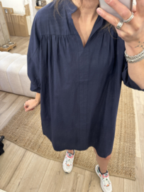 Blouse wide dress Azzurro - dark blue