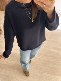 Sun sweater pull - dark blue/yellow