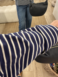Stripe loose longsleeve Azzurro - dark blue