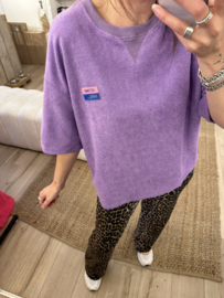 Terry shortsleeve pull Azzurro - purple