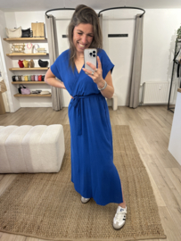 Basic maxi overlay dress Azzurro - cobalt