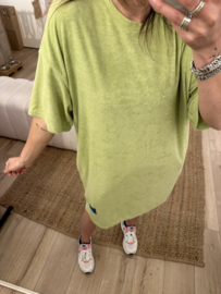 Terry t-shirt dress Azzurro - green