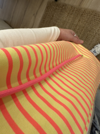 Stripe jog cardigan - yellow