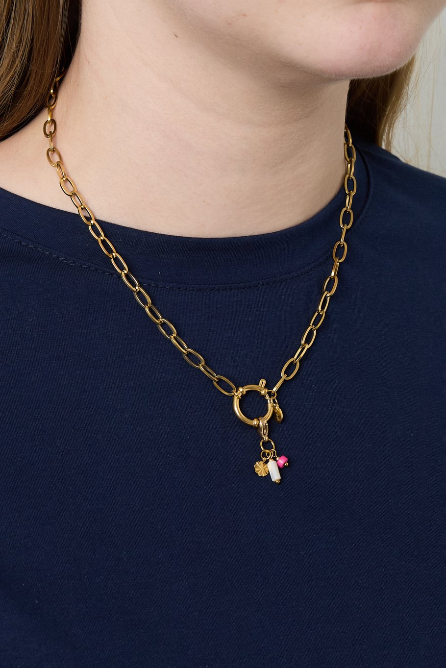 Golden knot necklace - gold