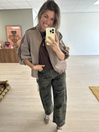 Camo balloon jeans - army green