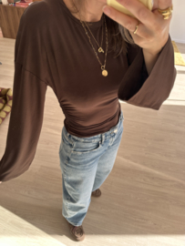 Smog longsleeve Azzurro - dark brown