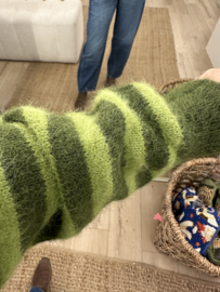 Stripe alpaca cardigan Azzurro - green
