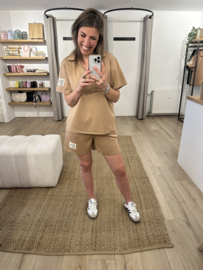 Comfy short set - camel