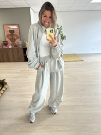 Soft zipper cord set - grey