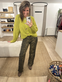 Bouclé button cardigan Azzurro - green