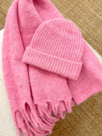Knitted hat Azzurro - pink