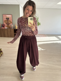 Pantalon fold Ambika - bordeaux