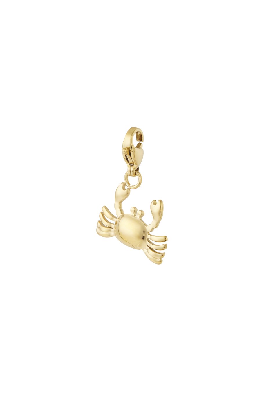 Crab jewelry charm - gold