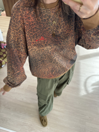 Panter jog sweater Azzurro - camel