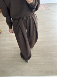 Soft fold pants - dark brown