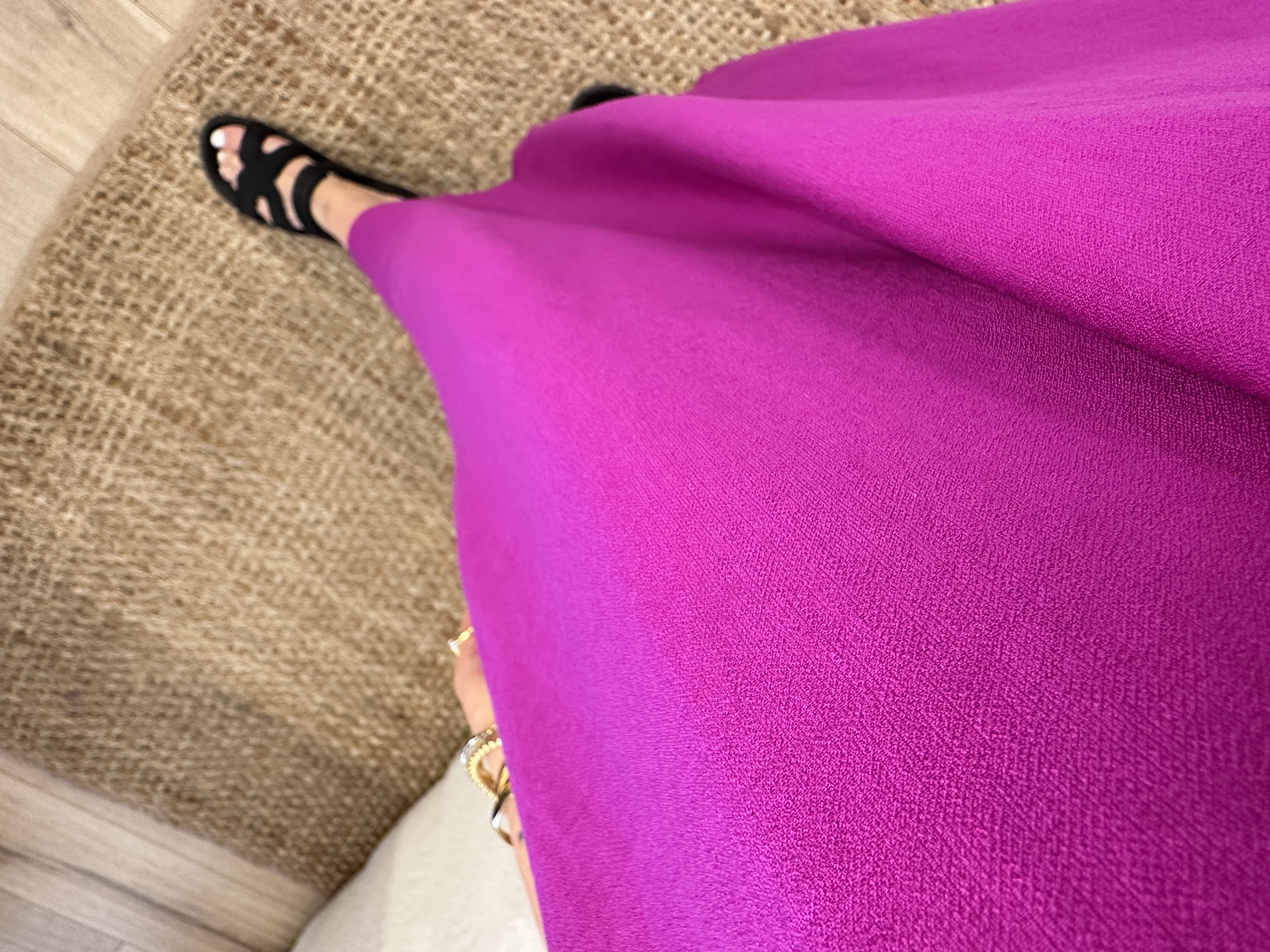 Long V-dress Azzurro - magenta