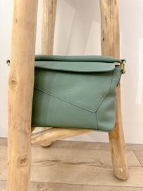 Leather crossbody handbag - green